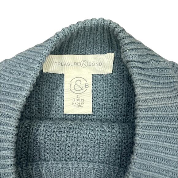 Treasure & Bond Blue Knit Sweater Girls Large 10/12 NWOT - Picture 3 of 3